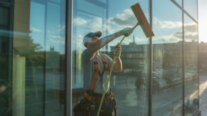 De techniek om ramen zonder strepen te wassen, zelfs in de zon