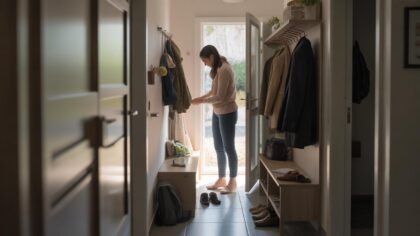 Hoe organiseer je de hal om rommel te vermijden?
