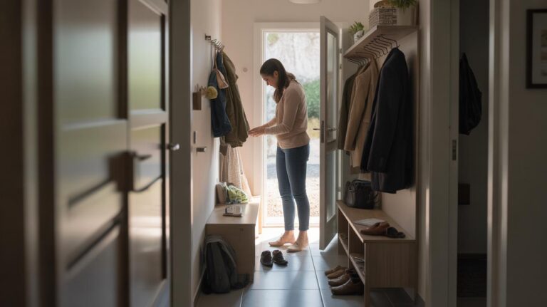 Hoe organiseer je de hal om rommel te vermijden?