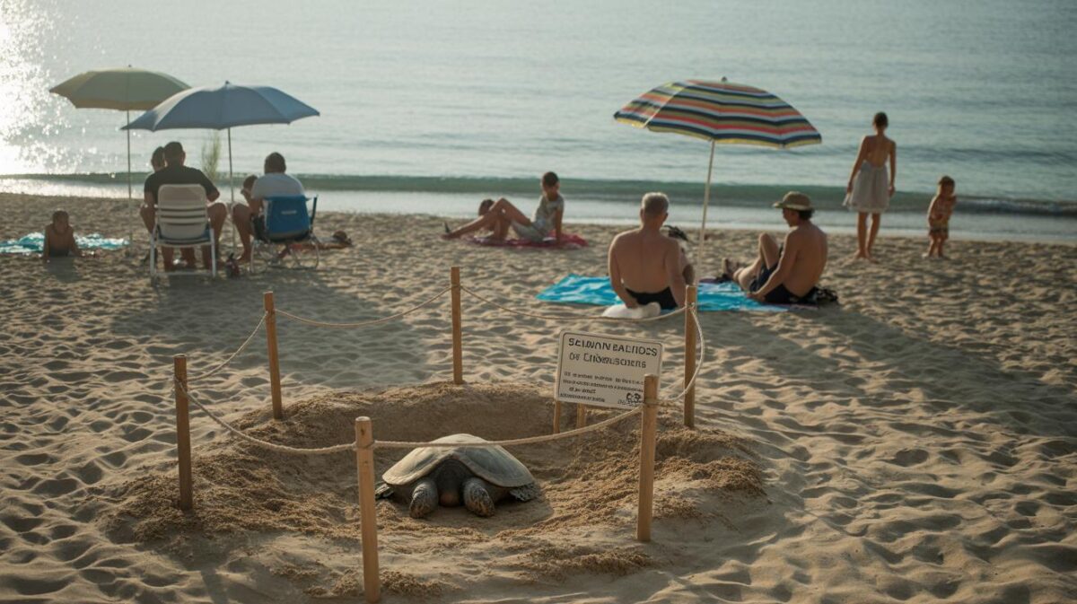 Het is de eerste keer dat we dit zien in Golfe-Juan: op het strand van Vallauris, hoe badgasten samenleven met de beschermde schildpaddeneieren