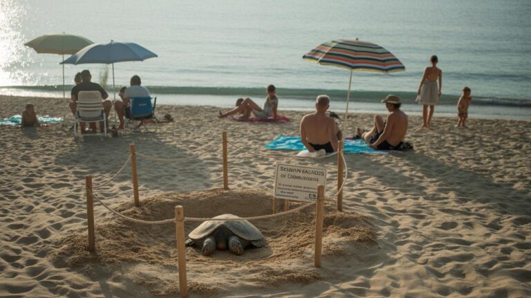Het is de eerste keer dat we dit zien in Golfe-Juan: op het strand van Vallauris, hoe badgasten samenleven met de beschermde schildpaddeneieren